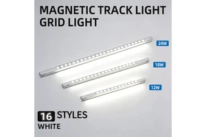 White Modern Aluminum Magnetic Grille Light Mini Energy Saving Commercial 48V LED Spotlight Linear Magnetic Track Lights
