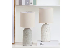 Wholesale Cheap Retro Table Lamp European Embossed Design Ceramic Bedside Lamp for Home Decor