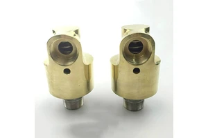 GOGOATC Two-way Left-hand Thread High Temperature 100C Rotary Joint Water Rotating Connector 1/2-1/8 Inch Brass Swivel Fitting
