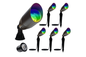 Gouly Energy Saving New Model UCS2904 IP65 Brass Spot Light RGBW Chasing Color 24V Landscape Spot Lighting