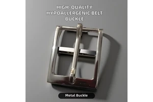 High Quality Nickel-Free 3.5cm Wide Organic Material Waterproof Rectangle Pin Belt Buckle Classic Style Polished Fashion