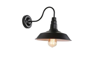 Retro Coffee Shop Bar Recessed Wall Light Curved Iron Pipe Pot Cover Design 4100K LED for Indoor Corridor Vintage Wall Lamp