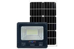 Solar LED Flood Light 500W IP66 6000K Remote Control Wall Mounted ABS Body CE Certified 170 Beam Angle Ra80