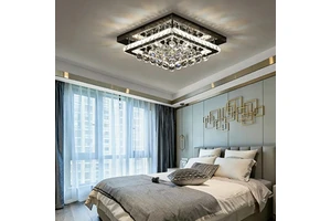 DUOMEIJU Luxury Chrome Crystal LED Chandeliers Modern Hanging Lamps Living Room Hotel Decorative Ceiling Lighting Pendant