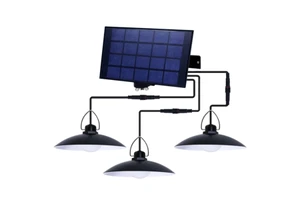 Classic Indoor Waterproof 50W 100W 150W 200W Solar Pendant Lights Outdoor Remote Control Solar Shed Light for Garden