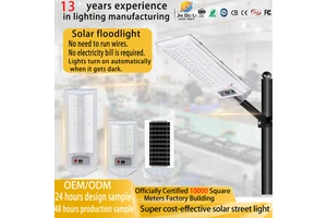 High Quality LED Solar Energy Panels Integrated Rechargeable Spotlights Road Street Light Lamp Waterproof IP65 Outdoor 5-Year