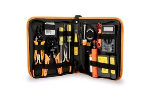 Good Quality Multi-function Electrician Tool Set 17 Piece Cable Repair Tool Kit with Solid Storage Box