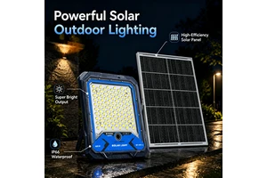 New IP66 Smart Solar Outdoor Flood Light 200-2000W Light-Controlled for Courtyard Garden Roadway.