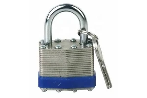 1-9/16in (40mm) Wide Laminated Steel Pin Tumbler Key Padlock