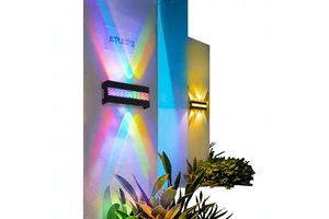 Outdoor IP65 Waterproof LED Wall Lamp AC85-265V 10W/8W/6W ABS Material Warm Light Decorative Garden Lamp
