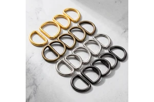 Fast Shipping 10mm 38mm D-ring Brass/ Metal D Ring for Handbag Strap, Smooth Surface D-Ring Buckle for Bags Harnesses Luggage