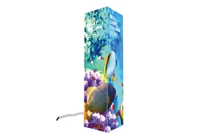 Custom Portable Advertising Light Square Trade Show Column Counter Led Seg Lightbox with Aluminium Frame and Polyester Fabric