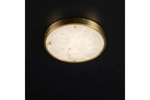 Creative Round Bedroom Alabaster Modern Led Ceiling Light for Living Room Indoor Natural Stone Ceiling Lamp Marble Flush Mount