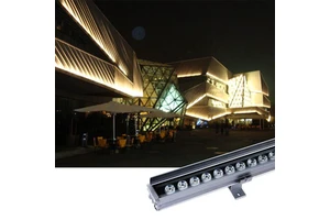 LED Wall Washer Light, Outdoor Linear Light, Wave-shaped Building Lighting, Exterior Wall Contour Light, Piano-style Wall Washer