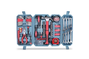 73pc Professional Red Multifunction DIY Hand Tool Kit Set Complete All Household Improvement Repairs Portable Hard Case OEM ODM