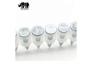 Mechanical Galvanized Smooth Shank Plastic Collated Concrete Steel Nail Class 8 for 65# Gas Nail Gun