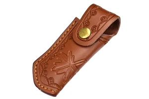 Hot Wholesale Hanma Knight Sheath 8 Inch Folding Knife Leather Sheath Portable Bag Holder OEM/ODM Plumbing Tool Storage 15-19