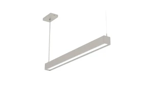 Modern Low-Voltage LED Linear Light Rectangle White Aluminum Hanging Design Luminaire for Home Office Small Available