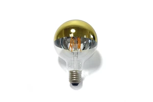Dimmable PF>0.9 Flicker Free LED Filament Reflector Lamp G95 4W 6W 8W Half Mirror