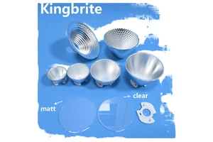 Plano-Convex High Light Transmission PMMA Material Led Lens Reflective Cup IP65 Rated 60 Degree Beam Angle >90% Transmittance