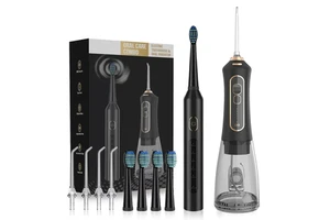 F6+T5 Low MOQ Customized Travel Dental Cleaning Set Adult Electric Toothbrush & Water Flosser 2500mAh Last 60 Days Home Outdoor