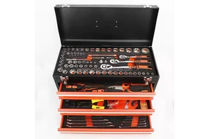 Professional High Quality 408-Piece Portable Kit Three-Drawer Tool Box Set Heavy Duty Drawers Electrical Drills Hex Wrenches OEM