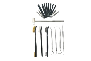 21-Piece Gunsmith Kit with Hammer Puncher Brushes and Picks in Soft Pouch