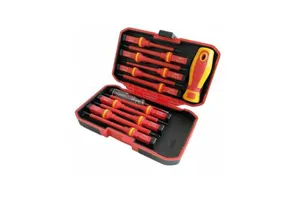 Electrician Repair Tools Kit 13pcs 1000V Changeable Magnetic Slotted Bits Portable Chromium Vanadium Insulated Screwdrivers Set