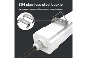 IP65 Tri-Proof Explosion Proof Stairwell Light Fixture Fluorescent Housing Aluminium PC Construction ETL Certified 3000K-6000K
