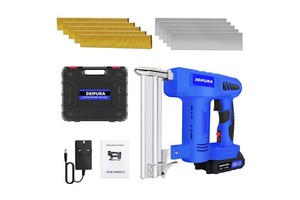 Industrial Grade DIY Battery-Powered 21V Cordless Electric Nail Gun with Brushless Motor 100 Nail Capacity for Wood