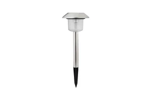luz solar led de csped, acero inoxidable, 6500k, columna vertical, ideal para iluminar jardines y espacios exteriores.