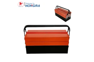 465-3 Metal Cantilever 3-Layer Foldable Tool Box Portable IP67 Rated 5L Capacity OEM for Home Studio & Auto Repair