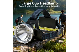 High-Power Headlamp Large Reflector Cup Specialized Night Fishing Rechargeable Ultra-Bright Outdoor Mining Light
