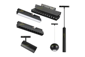 Modern 20 Wide LED Track Light Aluminum Body Magnetic Embedded Dark Spot Lamp for Living Room Open Track Groove Floodlight