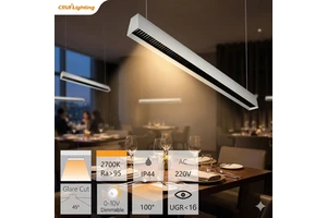 Modern Design High CRI 90 LED Linear Pendant Light Aluminum Anti-glare Pendant Light for Indoor Lighting