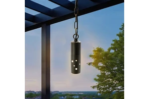 Antique Bronze Brass Low Voltage Landscape Outdoor Led Hanging Pendant Light for Tree Gazebo Pergola