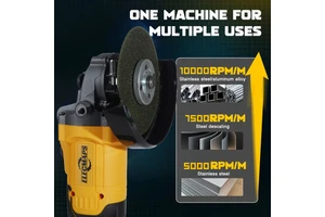 Heavy Duty Brushless Cordless Angle Grinder 10000rmp Battery-Powered Slide Adjustable Speed Setting for Grinding Polishing