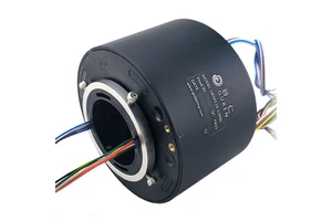 Large Aperture Electric Slip Ring 50mm Through Hole Rotary Connection Circuit Connector 440VAC/VDC 5A 250rpm CE ROHS Certified