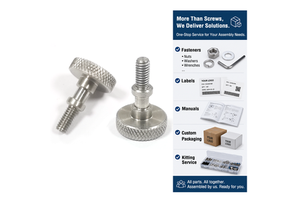 Custom Stainless Steel Thumb Screws Knurled Head Hand Tightening Fasteners For Industrial Equipment