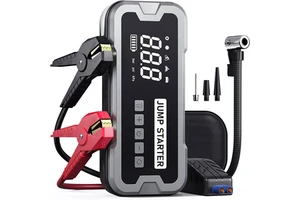 6-in-1 Portable Car Jump Starter Battery Booster Power Bank 12V 24000mAh Emergency Battery Pack Air Compressor Car Accessories