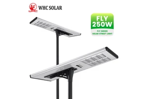 WHC 250W Solar Lamp Waterproof LED Powered Street Lighting for Wall Yard Street IP65 Rating