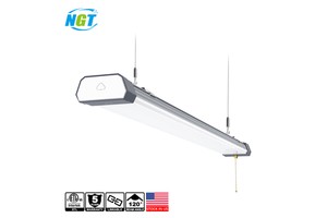 100W 120W 1.1m Shop Lights Aluminum Stock In US Linkable Pull Chain Office Ceiling Fixture LED Linear Lamp Batten Light