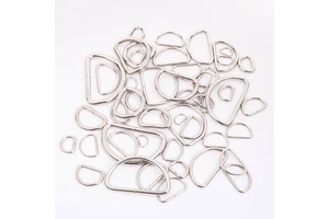 Custom Logo Color High Quality Metal Buckle D Rings Bag Hardware Accessory Metal D-Ring Rose Gold D Ring