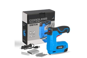 Professional 21V Cordless Electric Nail Gun Industrial & DIY Steel Stapler for Finishing Nails Battery Powered