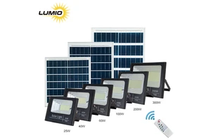 New Design Remote Control Outdoor Waterproof Ip66 Led Flood Lamp 25W 40W 60W 100W 200W 300W Solar Spotlight Energy Flood Light