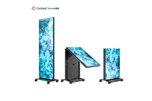 Canbest GOB P1.2 P1.5 P1.8 P2.5 Digital Foldable Portable Indoor Led Poster Display Banner Totem Stand Screen for Shop Store