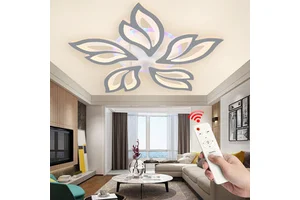 JACKSUN Design Sense Petal Flower Style Led Living Room Dining Room Ceiling Light Modern Personality Bedroom LED Ceiling Lamps