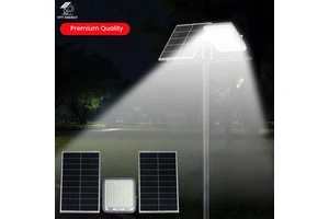Solar Flood Light Dual Solar Panels Wall Mount Street Garden Security Light High Brightness IP66 Waterproof 60W 1000W 6900LM