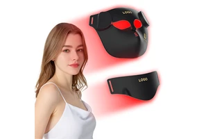 8 Colors LED Light Therapy Mask 630nm Red 850nm Near Infrared 4D Contour Silicone OEM Private Label