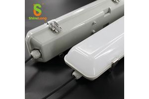 LED Tri-Proof Light IP65 IK09 Emergency Function for DLC Certified Warehouse Cold White 5-Year Warranty Dimmable